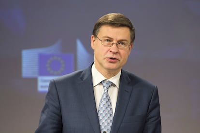 El vicepresidente de la Comisión Europea, Valdis Dombrovskis.