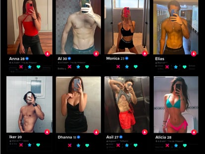 Imágenes de Tinder seleccionadas por Matilde Duarte para su libro 'Match'.