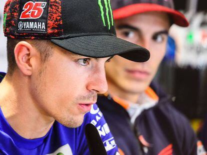 Vi&ntilde;ales, en la conferencia de prensa en el circuito de Spielberg.