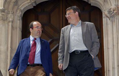 Los socialistas, Ximo Puig y Miquel Iceta.