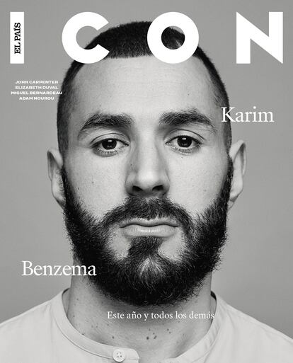 Karim Benzema, fotografiado en exclusiva para ICON, lleva camisa Hermès.