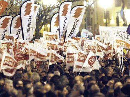 Manifestaci&oacute;n en Valencia el 14N.