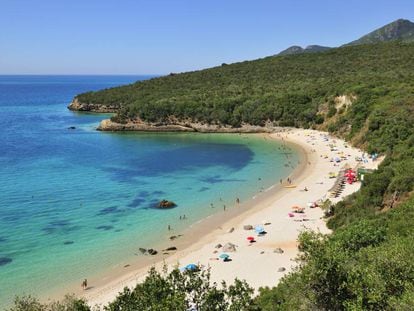 La playa de Galapinhos, en Portugal.