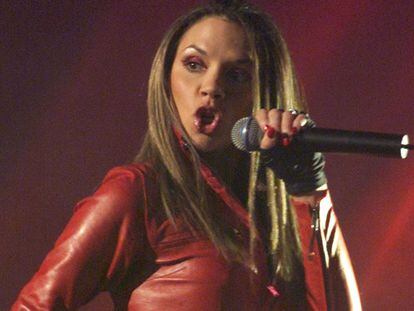 Victoria Beckham, en una actuación de las Spice Girls en 2000.