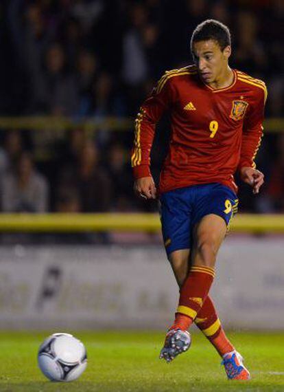 Rodrigo, durante el partido