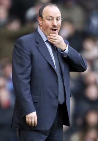 Benítez, durante el partido ante el West Ham.