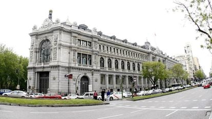 Vista de la fachada del Banco de España.