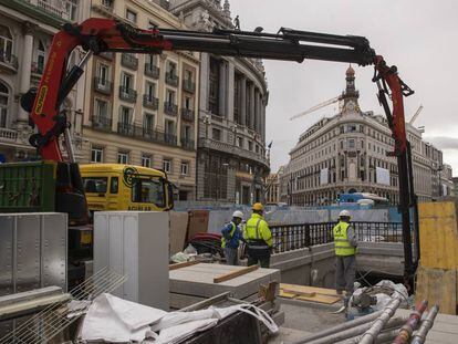 La parada de metro de Sevilla, en la línea 2, cerrada por las obras de la Operación Canalejas.