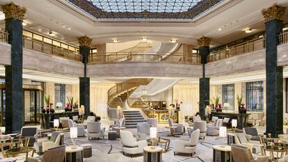 Interior del hotel de lujo Four Seasons, en Madrid.