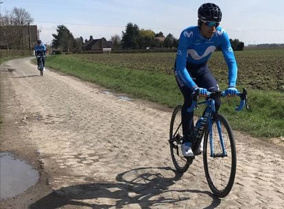 Landa, el martes, sobre el pavés de Camphin-en-Pévèle.