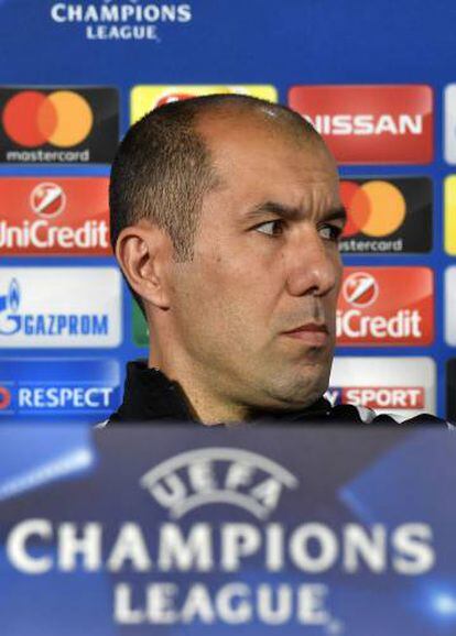 Leonardo Jardim, entrenador del Mónaco durante la rueda de prensa previa al partido contra el Borussia.