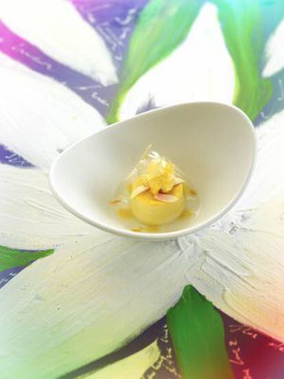 Crema de flor de azahar, postre de Jordi Roca.
