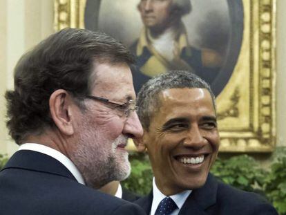 Mariano Rajoy amb Obama, l&#039;any passat.