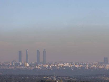 Contaminación en Madrid vista desde Las Rozas.