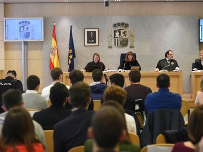 Inicio del juicio del caso Alsasua, en la Audiencia Nacional, el 16 de abril.