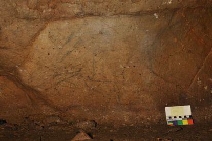 Pinturas encrontradas en las cuevas de Tricastela 