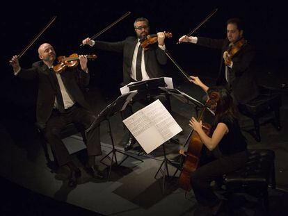 Cuarteto Quiroga en el Teatro Lara en 'Los Matinales de El País'.