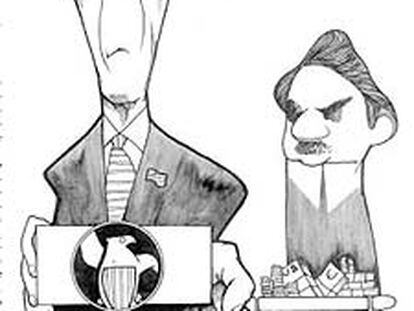 Caricatura de Aznar y Bush