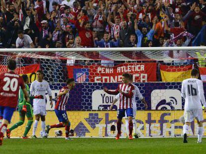 Vietto celebra el gol de l'empat contra el Madrid aquest diumenge.