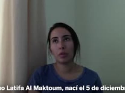 Fotograma del vídeo divulgado en 2018 por la propia Latifa Mohamed al Maktum, hija del emir de Dubái.