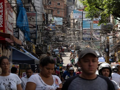 Una calle de la favela Rocihna, en Río de Janeiro, el pasado 16 de enero.