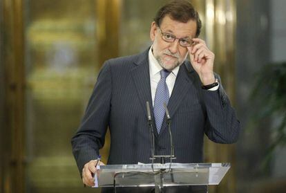 Mariano Rajoy en su última compadecencia en el Comgreso.