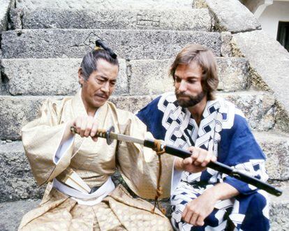 Toshiro Mifune and Richard Chamberlain in 'Shogun'.