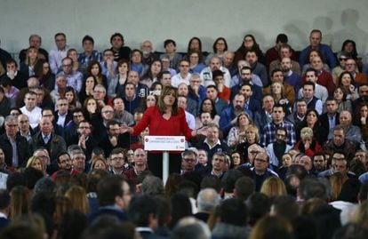 Susana Díaz, en un momento del discurso.