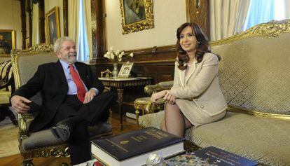Lula da Silva junto a Cristina Fernández de Kirchner en la Casa Rosada, en una imagen de archivo.