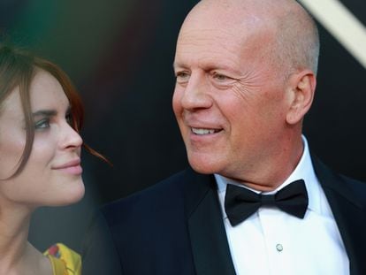 Tallulah Willis y su padre Bruce Willis asisten al Comedy Central Roast de Bruce Willis en Hollywood Palladium, el 14 de julio de 2018 en Los Ángeles (California).
