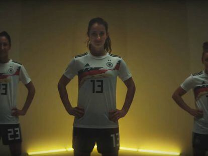 Las jugadoras de la selección alemana, en el vídeo previo al Mundial de Francia 2019.