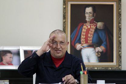 Hugo Chávez, el viernes en su despacho del palacio presidencial de Miraflores en Caracas.