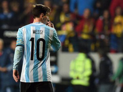 Messi, en un lance del encuentro