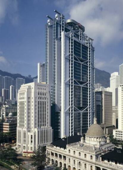 Edificio HSBC de Norman Foster en Hong Kong (1979-86). |