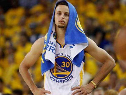Stephen Curry, tras una derrota de los Warriors.  