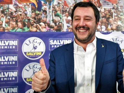 El líder de la Liga Norte, Matteo Salvini, en Milán, el pasado 5 de marzo.