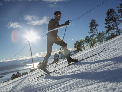 Killian Jornet, durante la prueba del 8 de febrero en Molde.