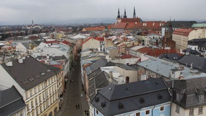 Vista de Olomouc desde la torre del ayuntamiento.
