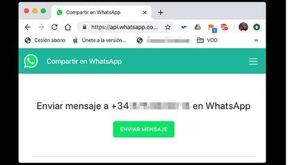 Crear clic en WhatsApp.
