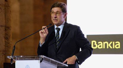 El presidente de Bankia, Jos&eacute; Ignacio Goirigolzarri, en un acto en junio de 2019.