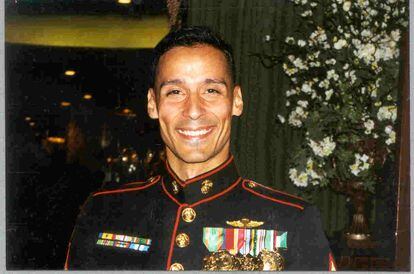 José Luis Pereda en 2003, cuando abandonó su puesto en el Cuerpo de Marines de los Estados Unidos.