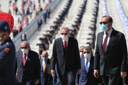  Erdogan, este domingo en un acto militar en Ankara. 