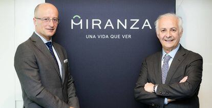 Ramón Berra, director general de Miranza (izquierda) y Borja Corcóstegui, director médico de IMO.