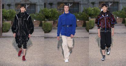Pantalones cargo, chaquetas técnicas, capas pluviales futuristas o zapatillas deportivas. La colección de Givenchy se movía en la comodidad.
