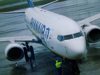 Uno de los aviones de Ryanair.