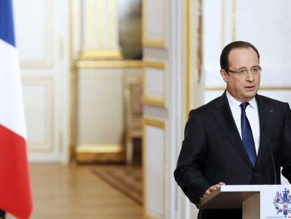 Hollande, en una rueda de prensa el pasado mi&eacute;rcoles.