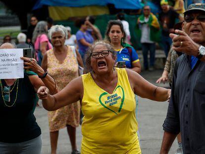 Seguidores del expresidente Bolsonaro protestan contra el actual mandatario de Brasil, el pasado 9 de enero.