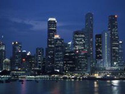 Vista de la ciudad de Singapur.