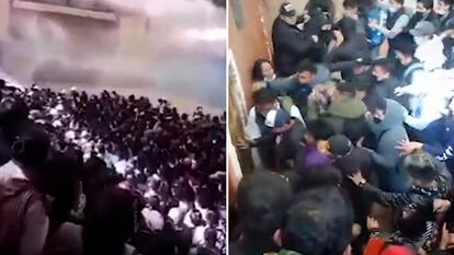 La avalancha del lunes 9 de mayo de 2022, en la universidad estatal Tomás Frías, en Potosí, Bolivia.