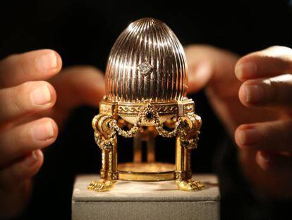 Un huevo Fabergé de la familia imperial, en una exposición en Londres en 2014.
 